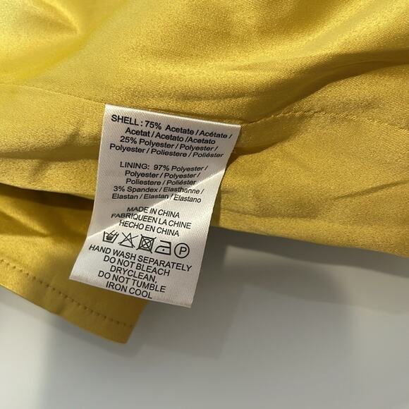 SAU LEE Hester Strapless Ruched Ecru Olive Satin Mini Dress Size 2 - Picture 11 of 11